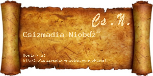 Csizmadia Niobé névjegykártya